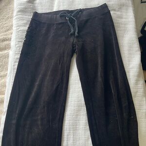 Black velvet juicy sequin sweat pants
